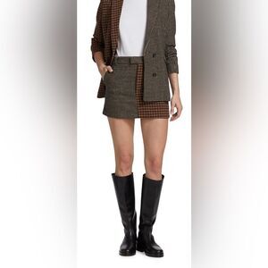 Rails Mixed Mini Check Prim Wool blend Skirt NWT Size 10